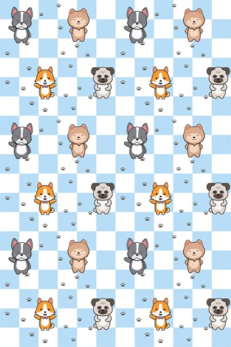 Fancy Walls soft Blue Animal traditional wallpaper for nursery room decor.