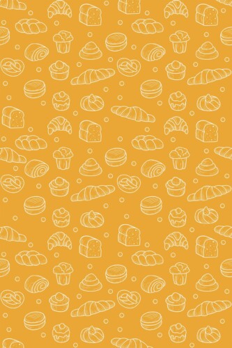Orange Fun self-adhesive wallpaper for bakery walls by Fancy Walls