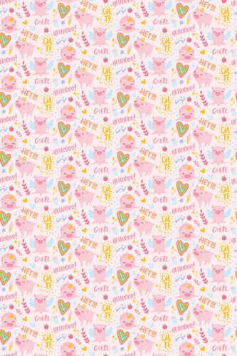 Fancy Walls soft Pink Animal traditional wallpaper for nursery decor.