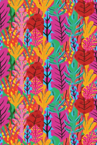 Colorful Foliage Charm Self-Adhesive Wallpaper by Fancy Walls