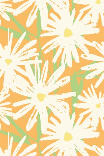 Pattern repeat of Eclectic Vintage Beauty Room removable wallpaper design