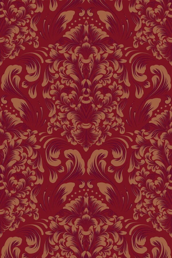Burgundy Elegance peel and stick wallpaper by Fancy Walls