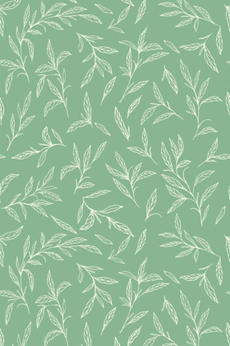 Pattern repeat of Elegant Leaves removable wallpaper design