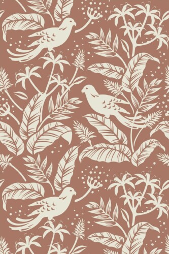 Fancy Walls Brown Bird peel and stick wallpaper