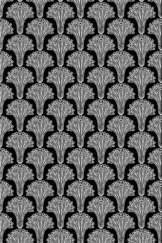 Black and white plant and tree themed self-adhesive wallpaper by Fancy Walls