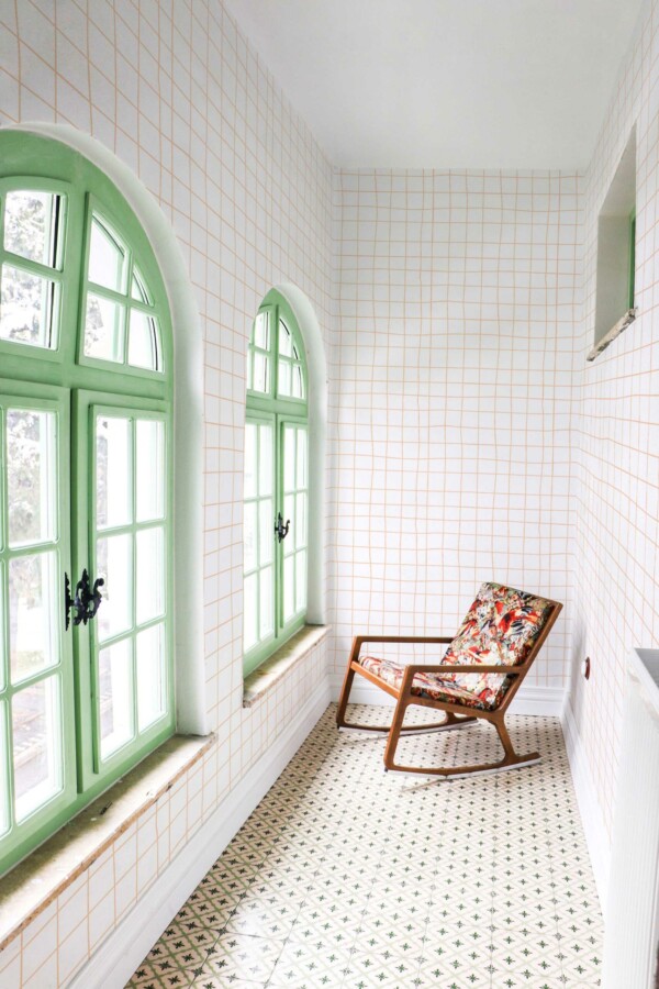 Minimalist Elegant Pink Grid Wallpaper for Walls by Fancy Walls