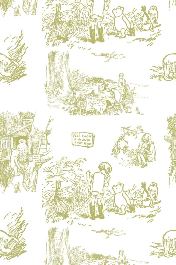 Green Fable Panorama Removable Wallpaper from Fancy Walls