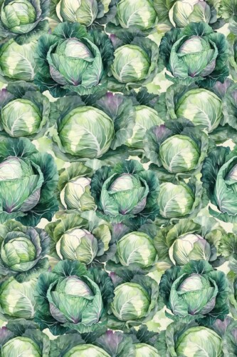 Traditional Verdant Cabbage Elegance wallpaper from Fancy Walls