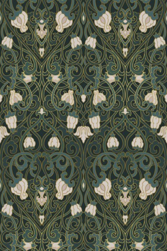 Verdant Nouveau Charm self-adhesive wallpaper by Fancy Walls
