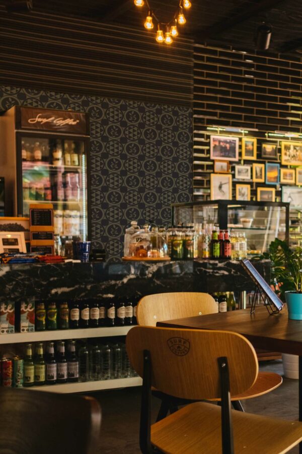 Fancy Walls' Aesthetic Green Bar self-adhesive wallpaper