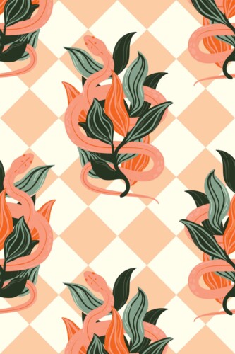 Vivid Serpent Self-Adhesive Wallpaper by Fancy Walls