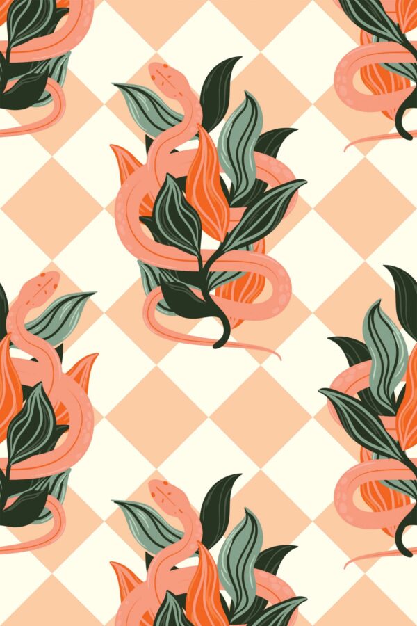 Vivid Serpent Self-Adhesive Wallpaper by Fancy Walls