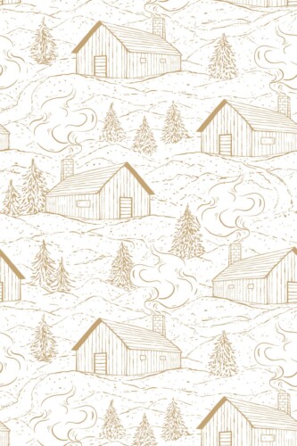 Fancy Walls Tan Cabins non-pasted wallpaper