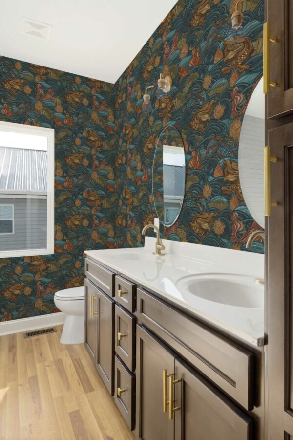 Blue Mystic Swirl self-adhesive wallpaper by Fancy Walls