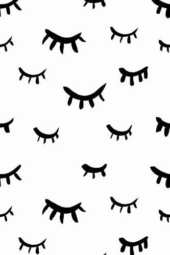 Pattern repeat of Eyelash removable wallpaper design