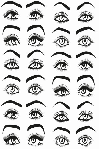 Pattern repeat of Eyes removable wallpaper design