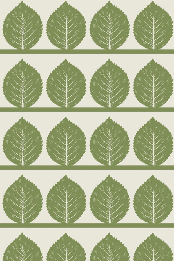 Pattern repeat of Fall Birch Leaves removable wallpaper design