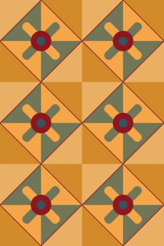Pattern repeat of Fall Geometry removable wallpaper design