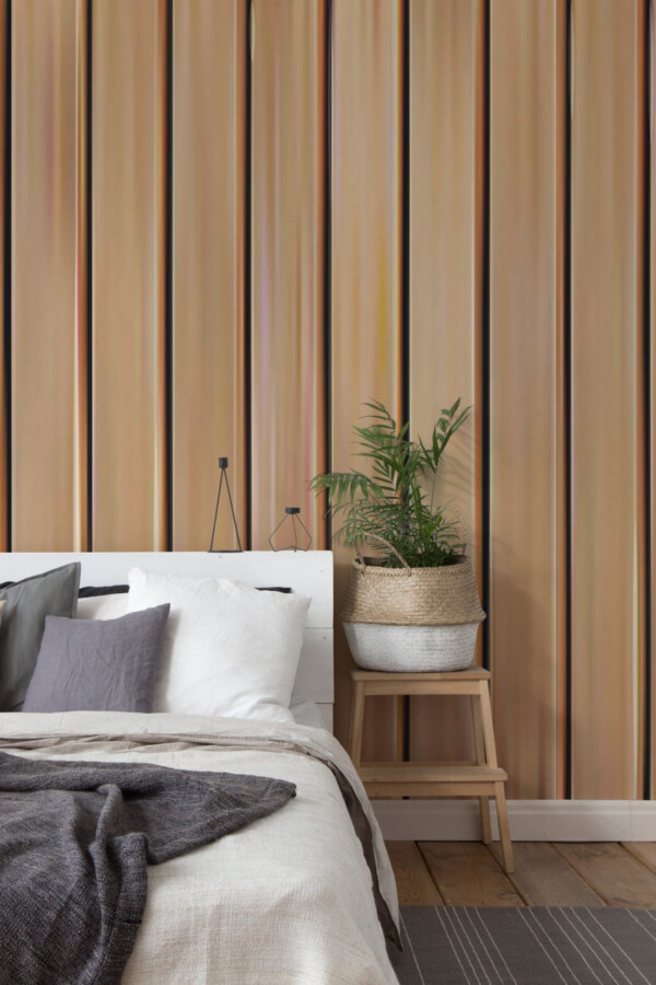 Fancy Walls Wooden Slats Brown Fun wall mural peel and stick