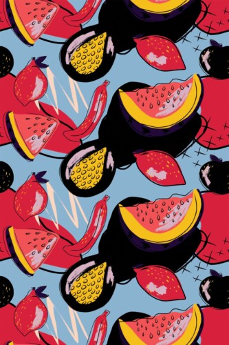 Whimsical fruit unpasted wallpaper for walls Fancy Walls