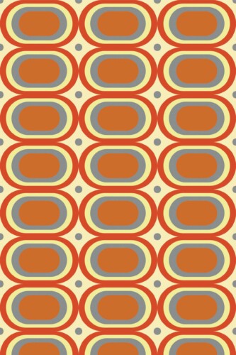 Orange self-adhesive wallpaper by Fancy Walls for living room