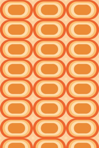 Fancy Walls peel and stick wallpaper in orange retro design