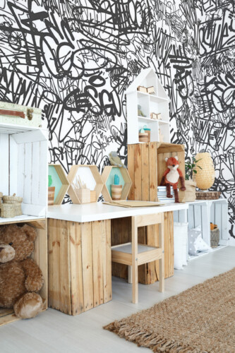Fancy Walls Urban Graffiti peel and stick wall murals