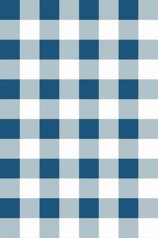Pattern repeat of Farmhouse plaid removable wallpaper design
