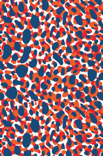 Fancy Walls Cheetah Print in Blue and Red Exciting Red traditional wallpaper