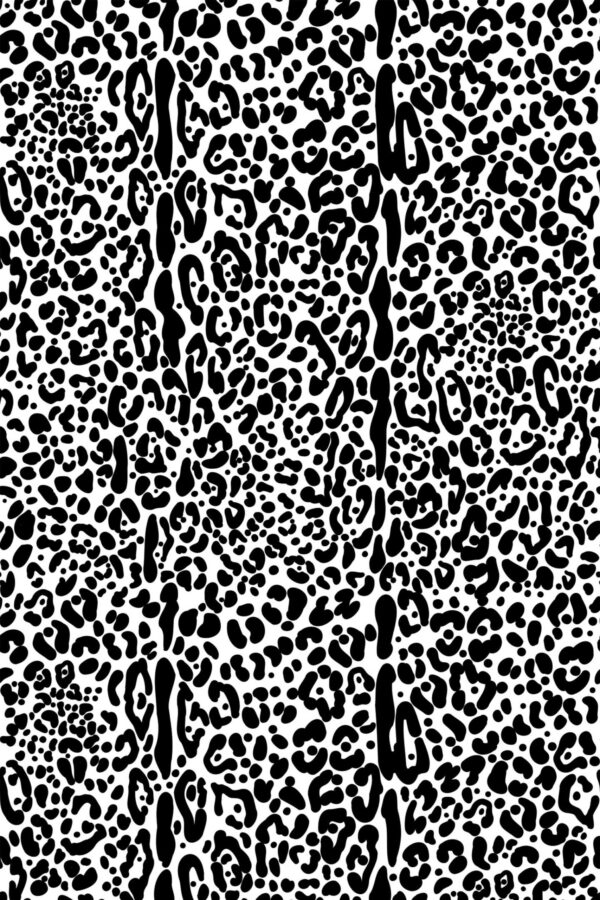 Fancy Walls Monochrome Leopard Black and White Bold traditional wallpaper