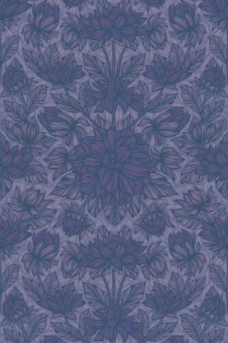 Blue damask wallpaper for walls by Fancy Walls