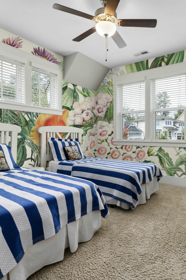Vibrant Vintage Floral Fiesta Wall Mural, murals for walls by Fancy Walls
