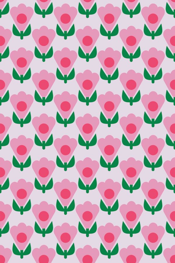 Fancy Walls self-adhesive floral pink wallpaper