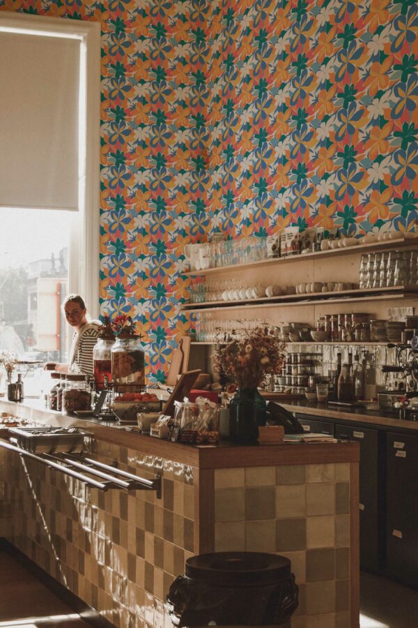 Radiant Petal Fantasy Removable Wallpaper from Fancy Walls