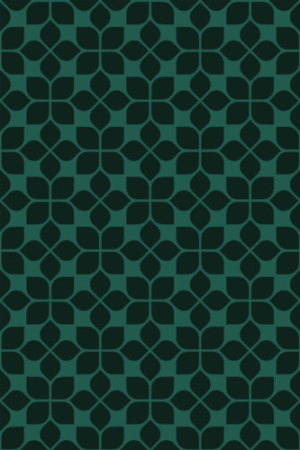 Pattern repeat of Forest green tile removable wallpaper design