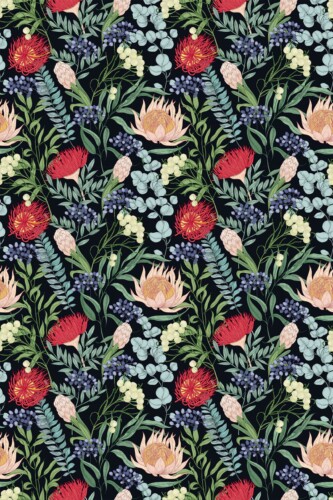 Enchanted Floral Twilight removable wallpaper from Fancy Walls