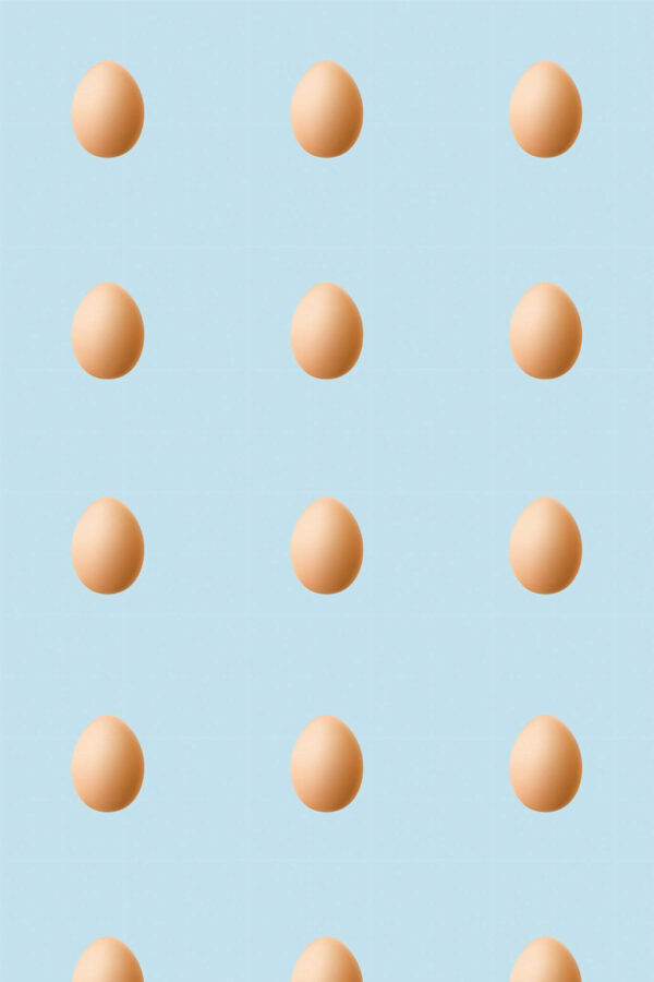 Pattern repeat of Fresh eggs removable wallpaper design