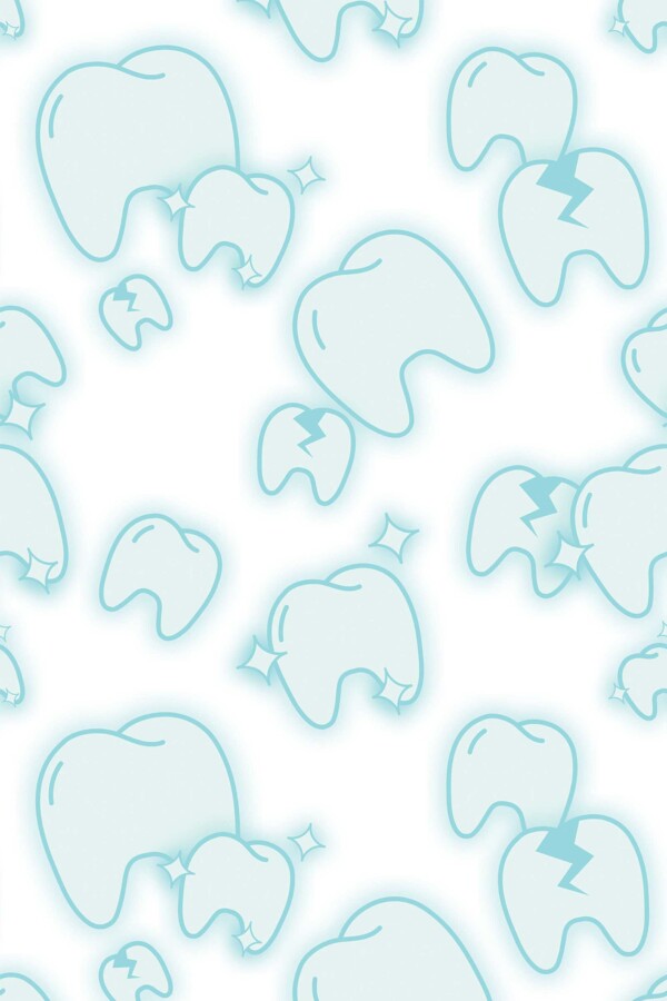 Whimsical Minty Tooth Wallpaper