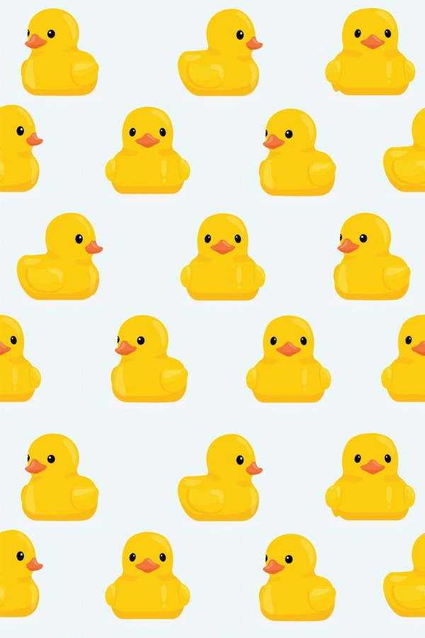 Pattern repeat of Funky duck removable wallpaper design