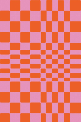 Pattern repeat of Funky illusion removable wallpaper design