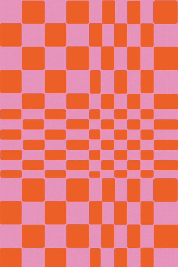 Pattern repeat of Funky illusion removable wallpaper design