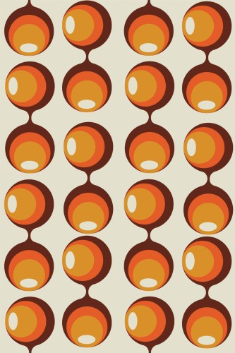 Pattern repeat of Funky retro removable wallpaper design