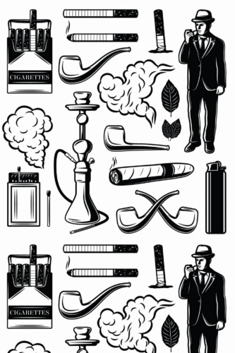 Pattern repeat of Gentleman kit removable wallpaper design