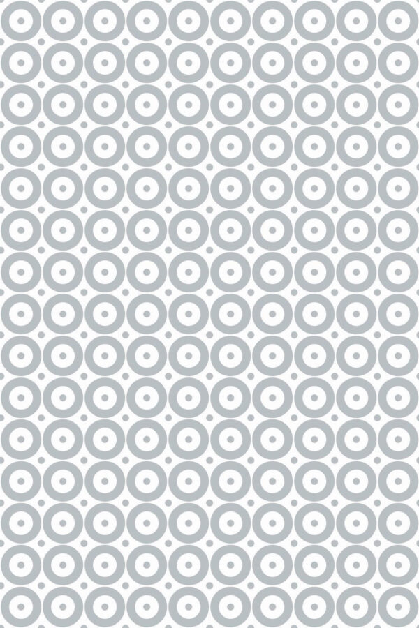 Pattern repeat of Geometric circles and dots removable wallpaper design