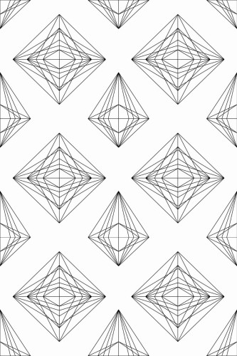 Pattern repeat of Geometric diamond removable wallpaper design