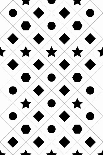 Pattern repeat of Geometric figures tile removable wallpaper design
