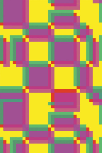 Pattern repeat of Geometric Op Art removable wallpaper design