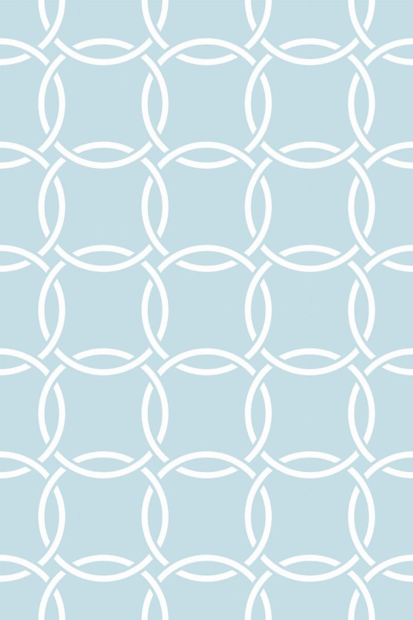 Pattern repeat of Geometric overlapping circle removable wallpaper design
