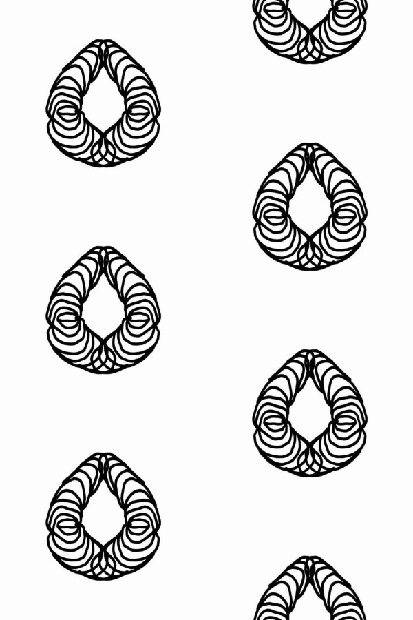 Pattern repeat of Geometric raindrop removable wallpaper design