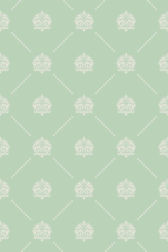 Pattern repeat of Geometric vintage floral removable wallpaper design